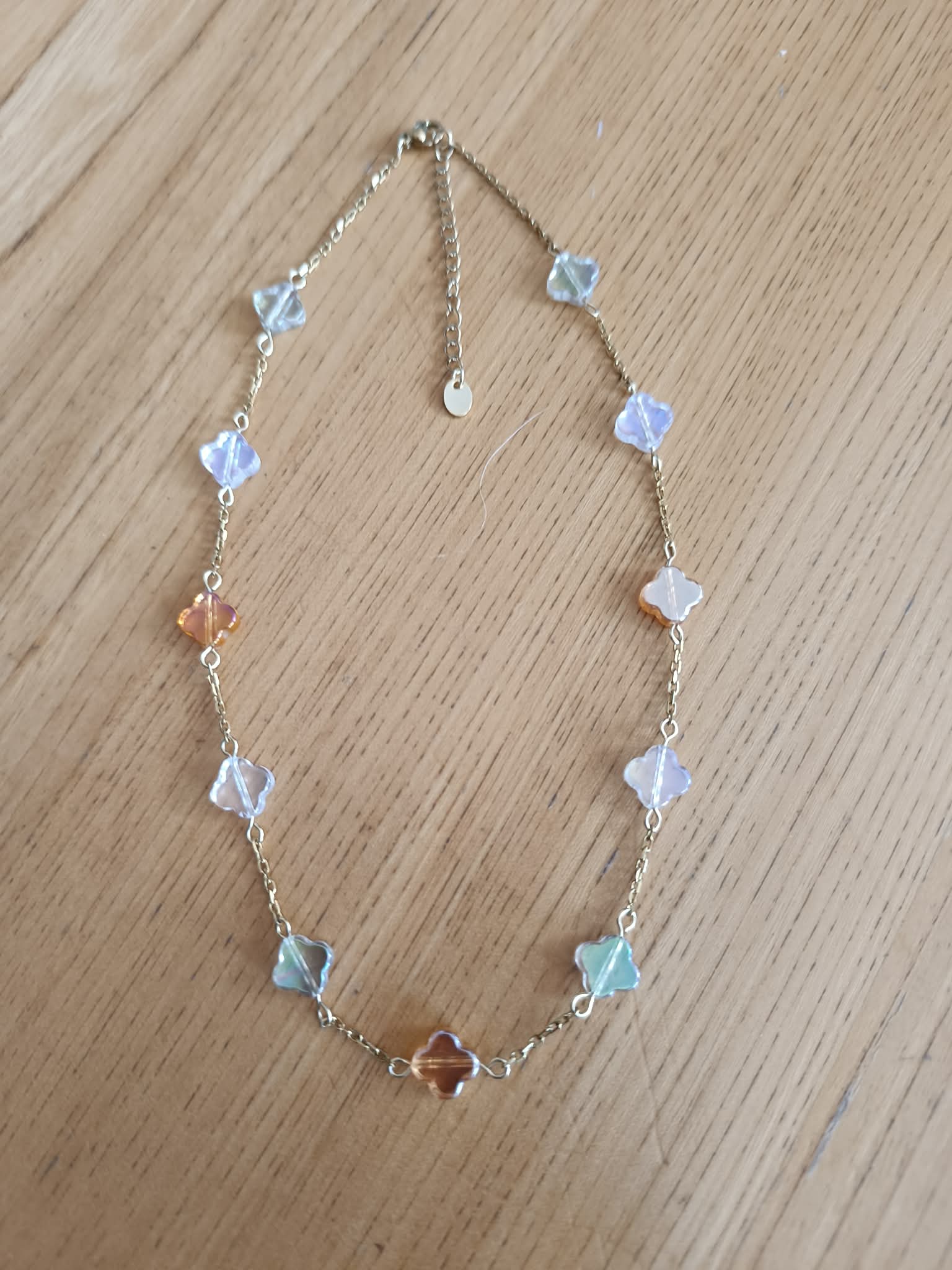 Collier Trèfle Élégant - Pièce Unique - Acier Inoxydable Doré
