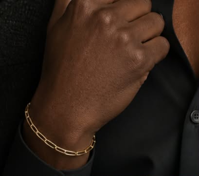 Collier & Bracelet Homme Grosse Maille Couleur Or – Acier Inoxydable 304