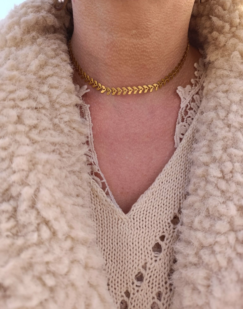 Collier Feuillage Doré