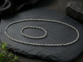 Parure Homme Maille Força Argentée – Collier & Bracelet
