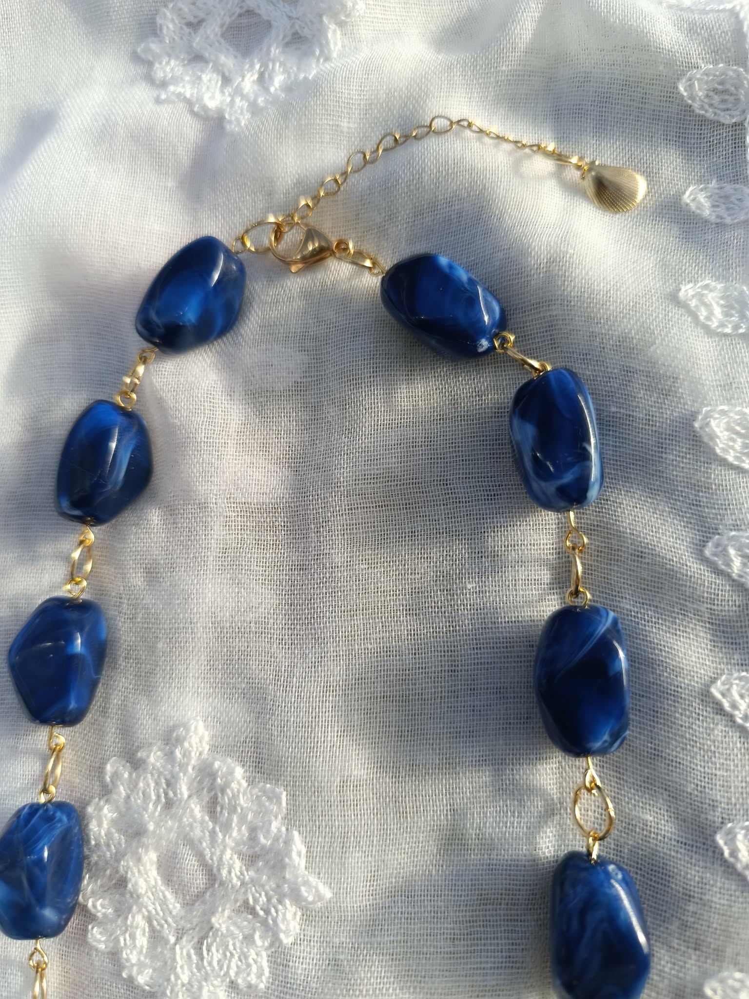 Collier Pierre Bleue | Pièce Unique | Bijou Artisanal