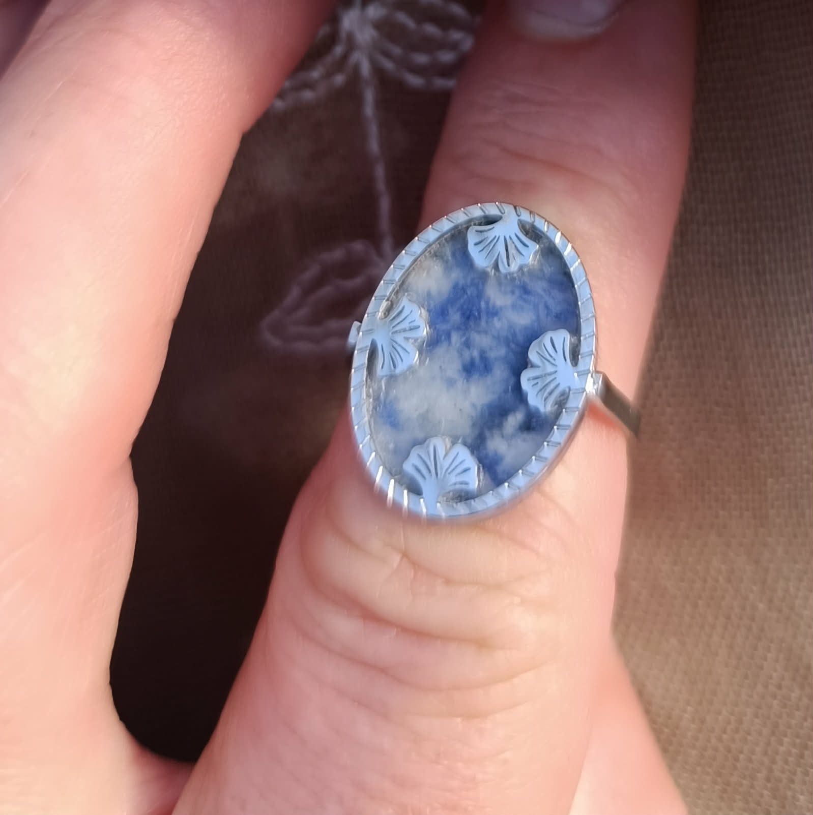 Bague Cabochon Réglable – Acier Inoxydable