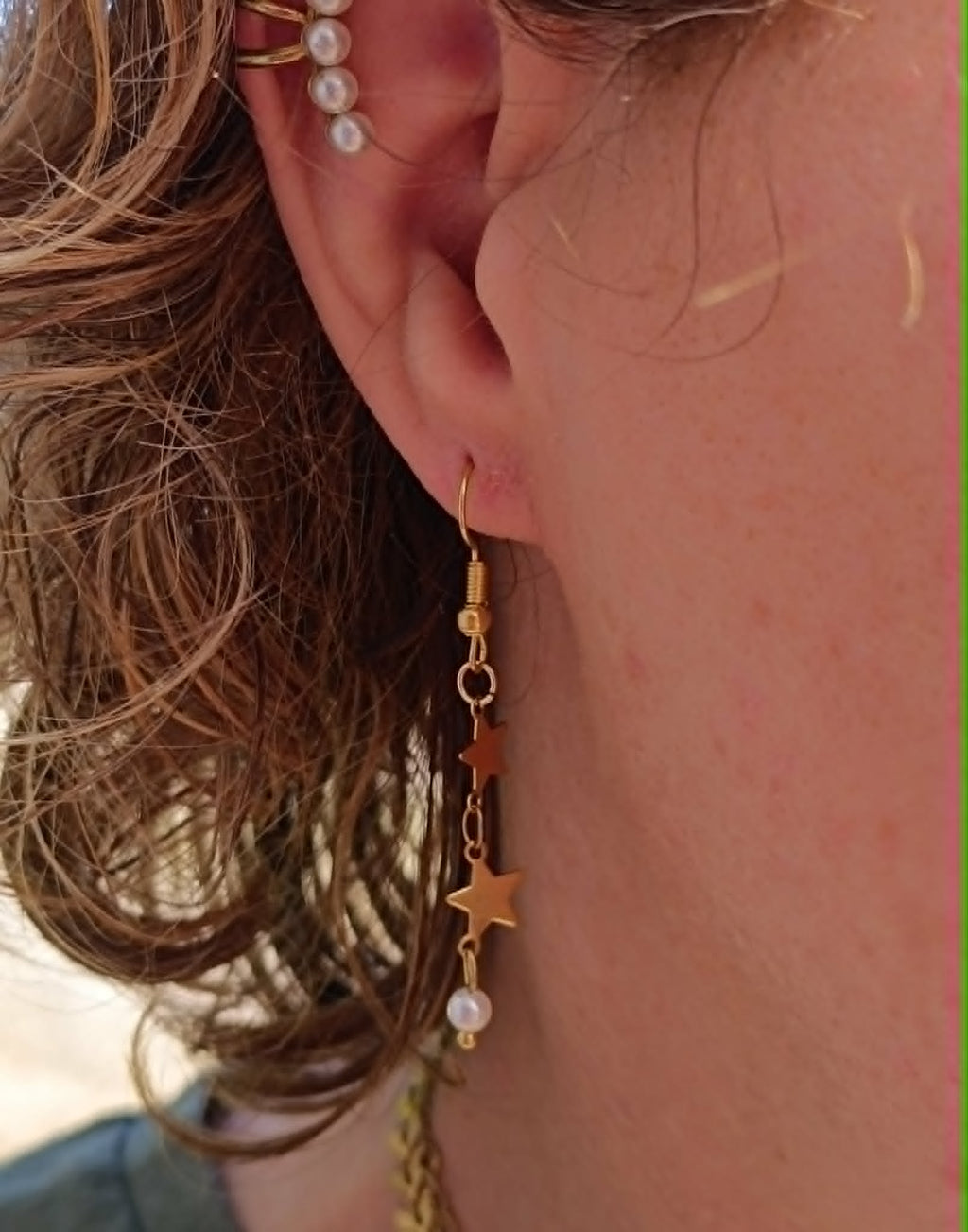 Boucles d'oreilles Dorées Étoilées en Acier Inoxydable – 5 cm & 9 cm | Les Bijoux de Liliya