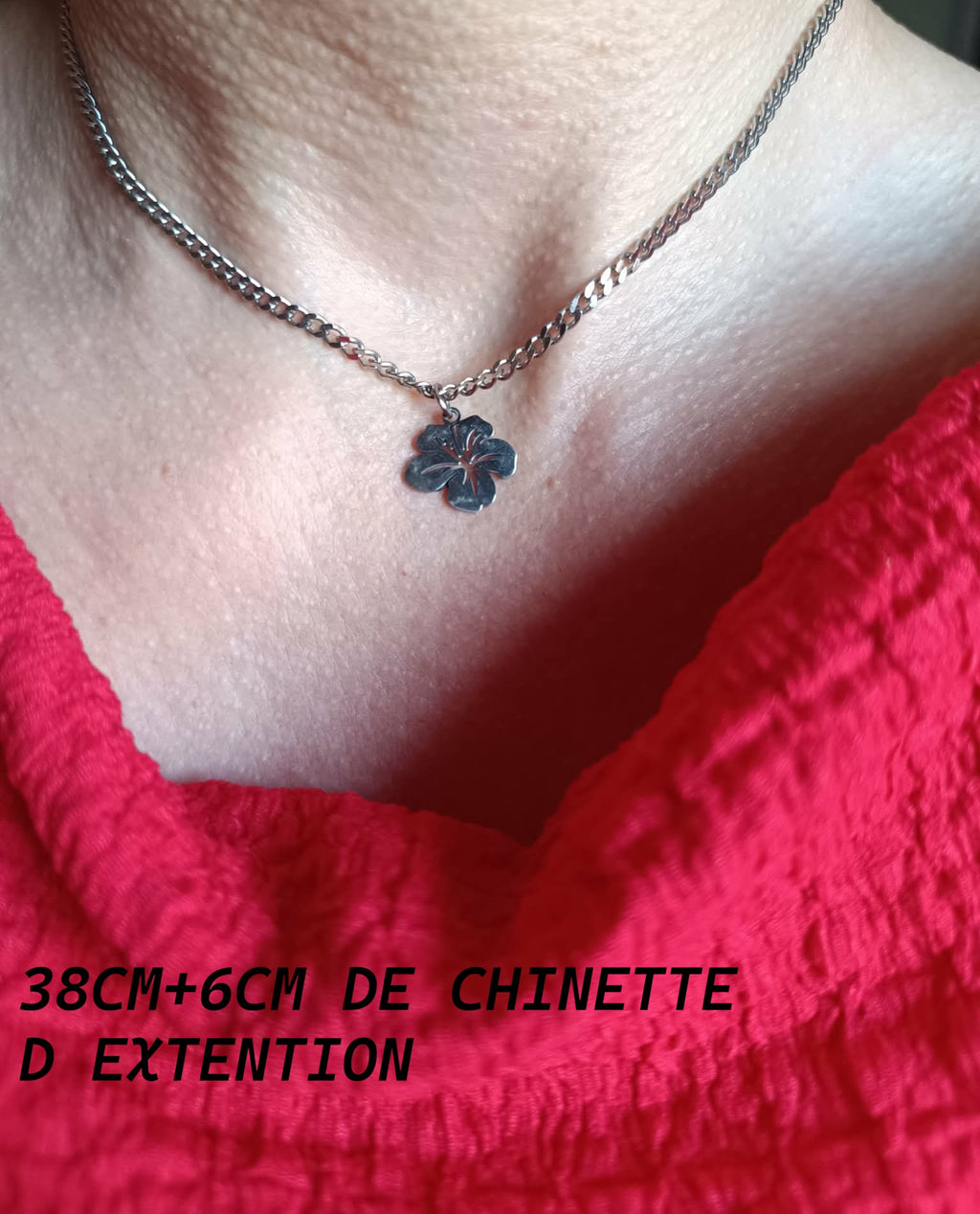 Collier Maille Gourmette Pendentif Trèfle - Bijou Unique
