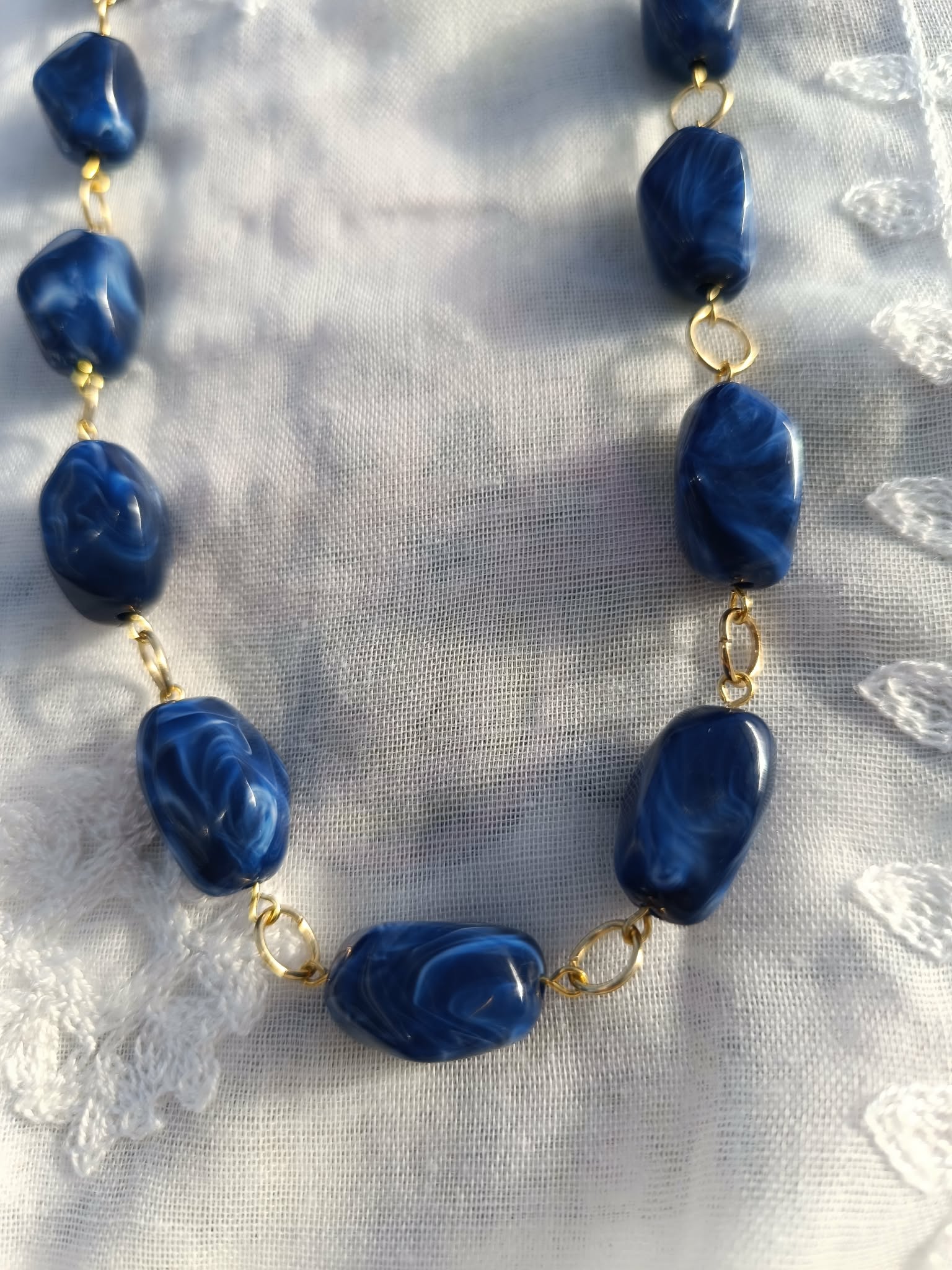 Collier Pierre Bleue | Pièce Unique | Bijou Artisanal
