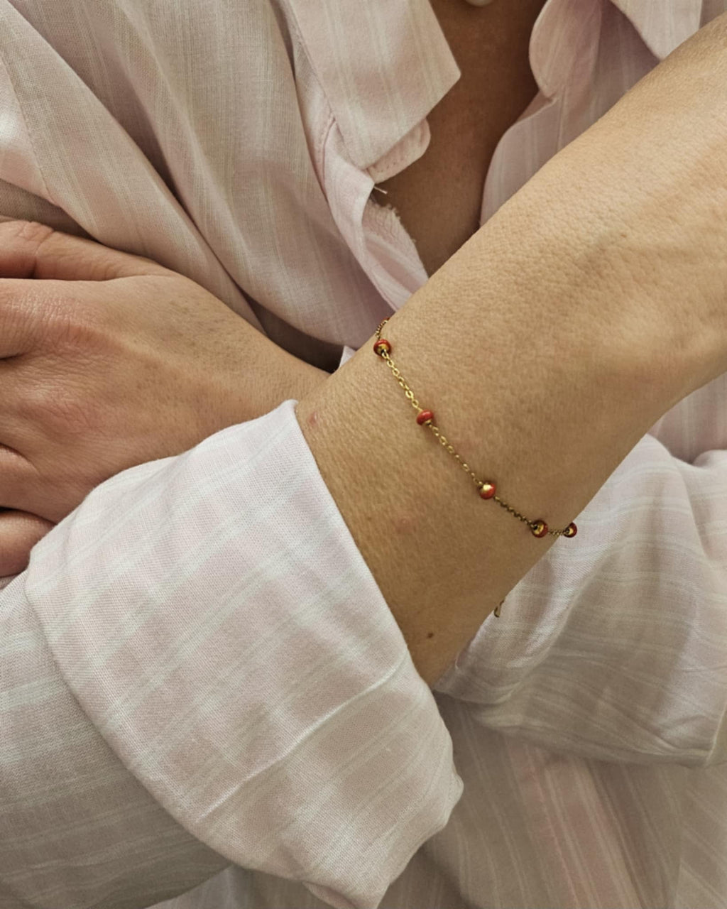 BRACELET PERLE ROUGE