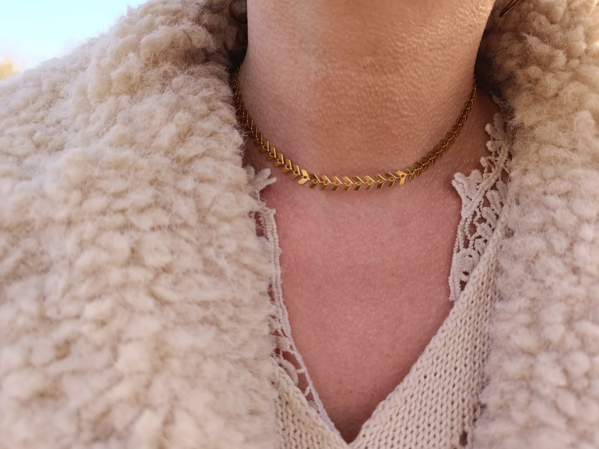 Collier Feuillage Doré