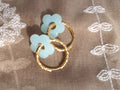 Boucles d'oreilles Créoles – Perle en Forme de Fleur | 3 cm