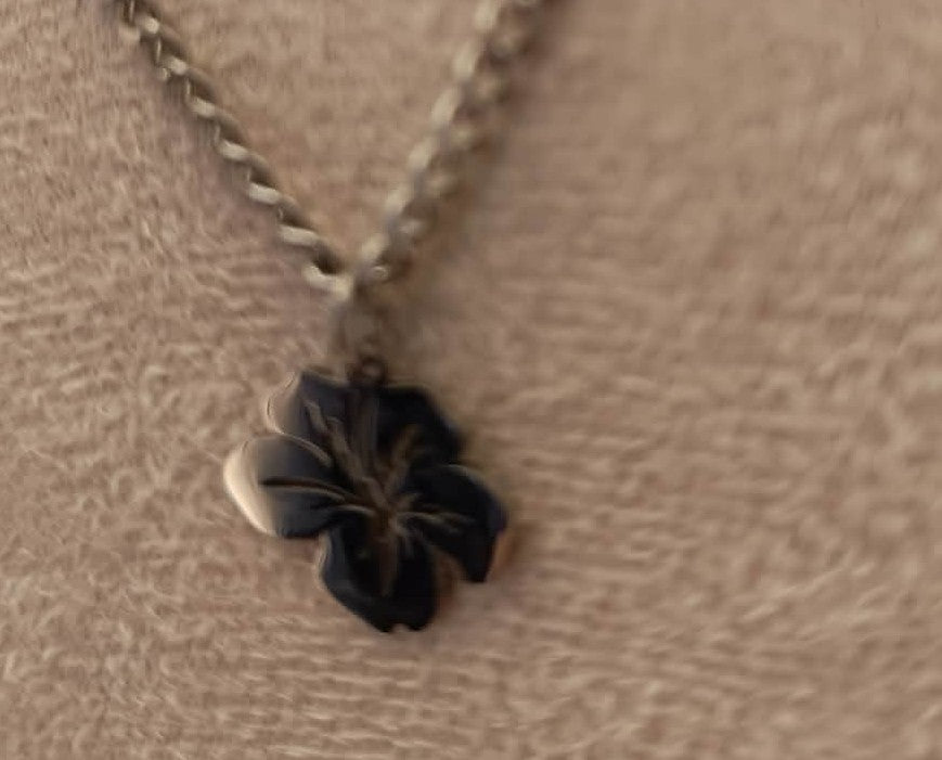 Collier Maille Gourmette Pendentif Trèfle - Bijou Unique