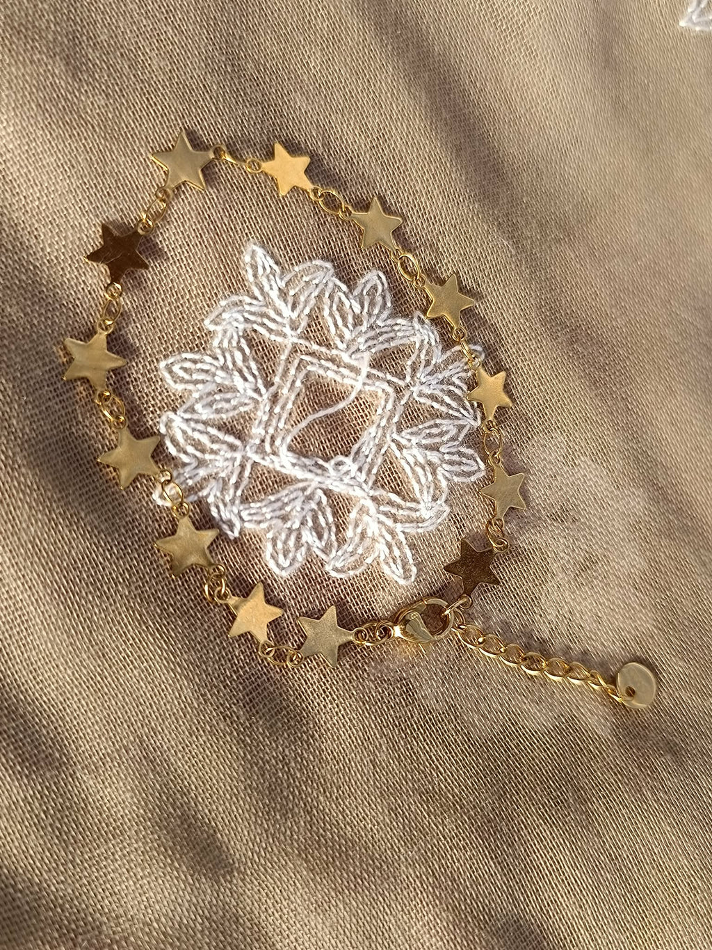 Bracelet Étoile Doré – 18 cm + 3,5 cm de chaînette d'extension
