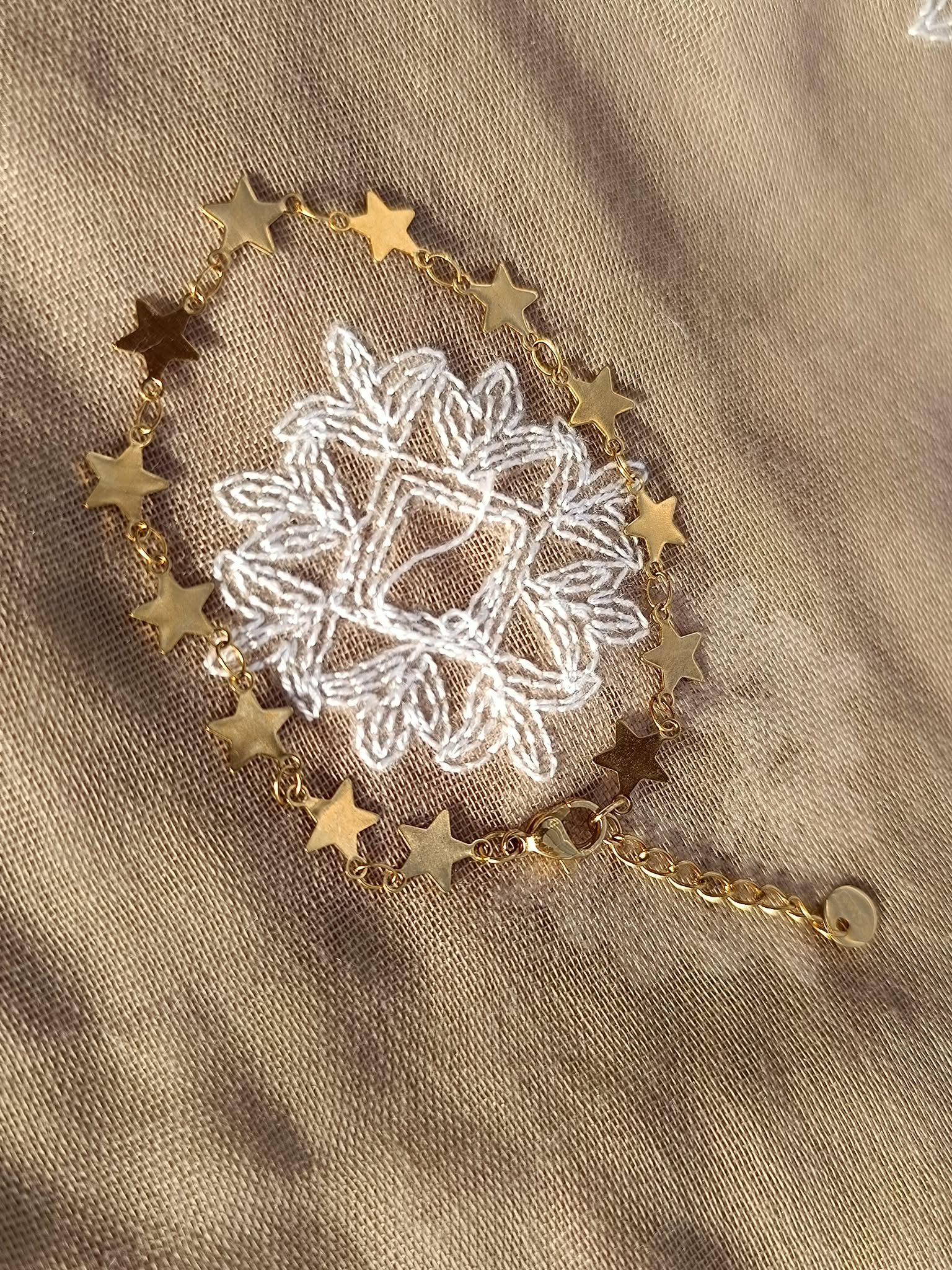Bracelet Étoile Doré – 18 cm + 3,5 cm de chaînette d'extension