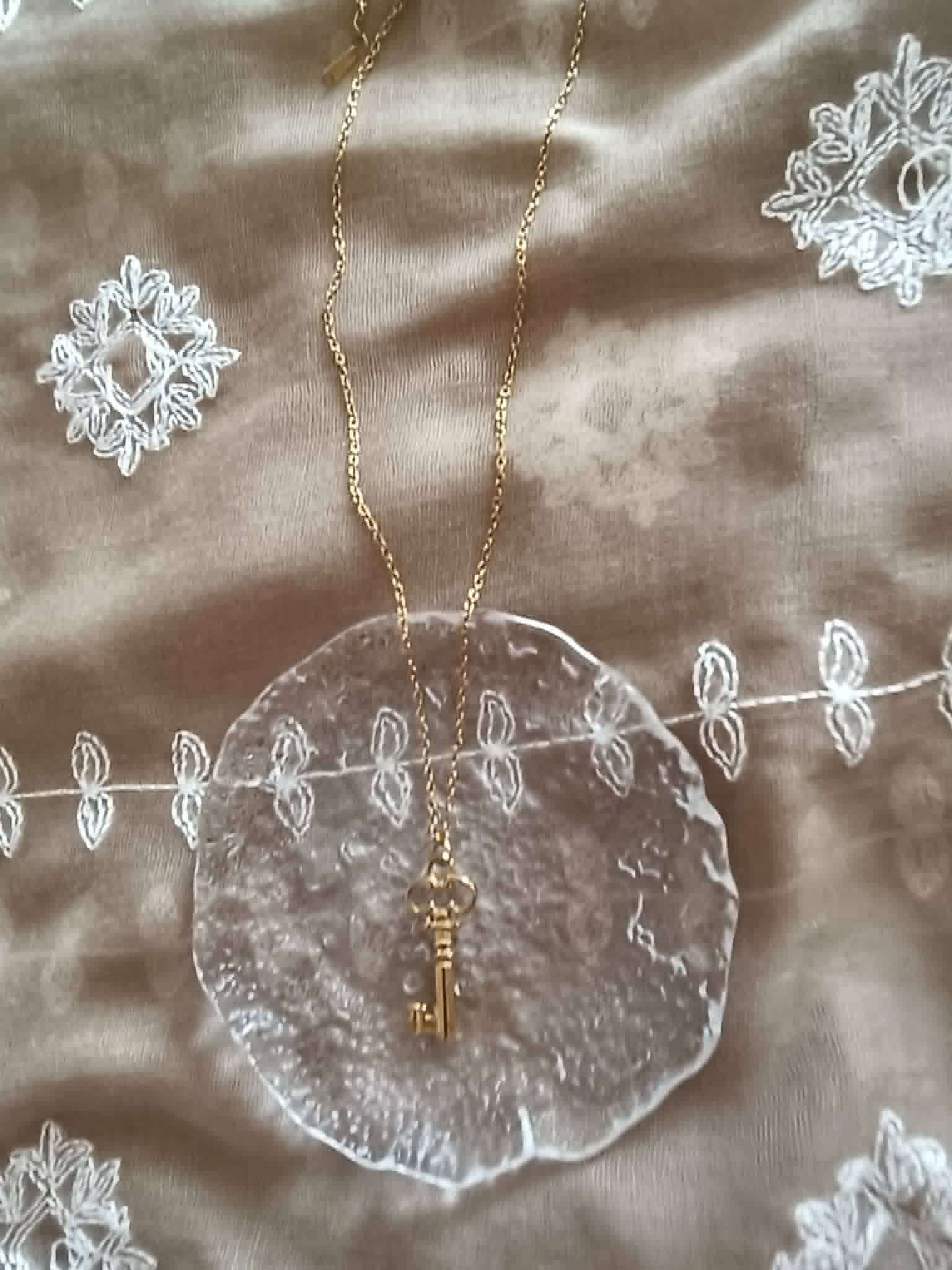 Collier Pendentif Clé en Acier Inoxydable – Pièce Unique Artisanale