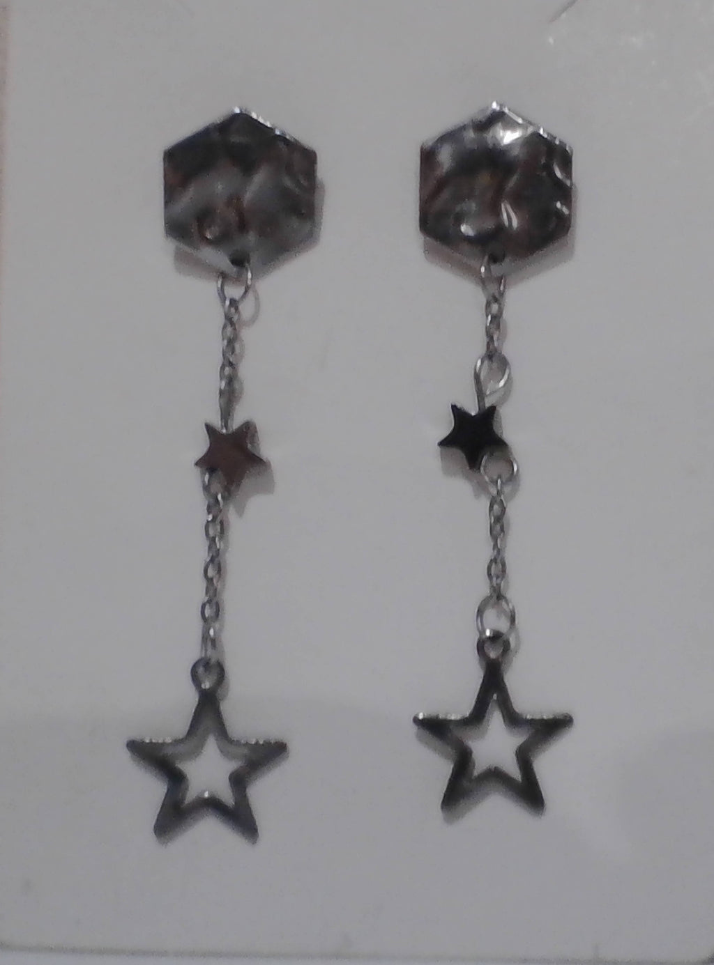 Boucles d'Oreilles Étoile Argentées