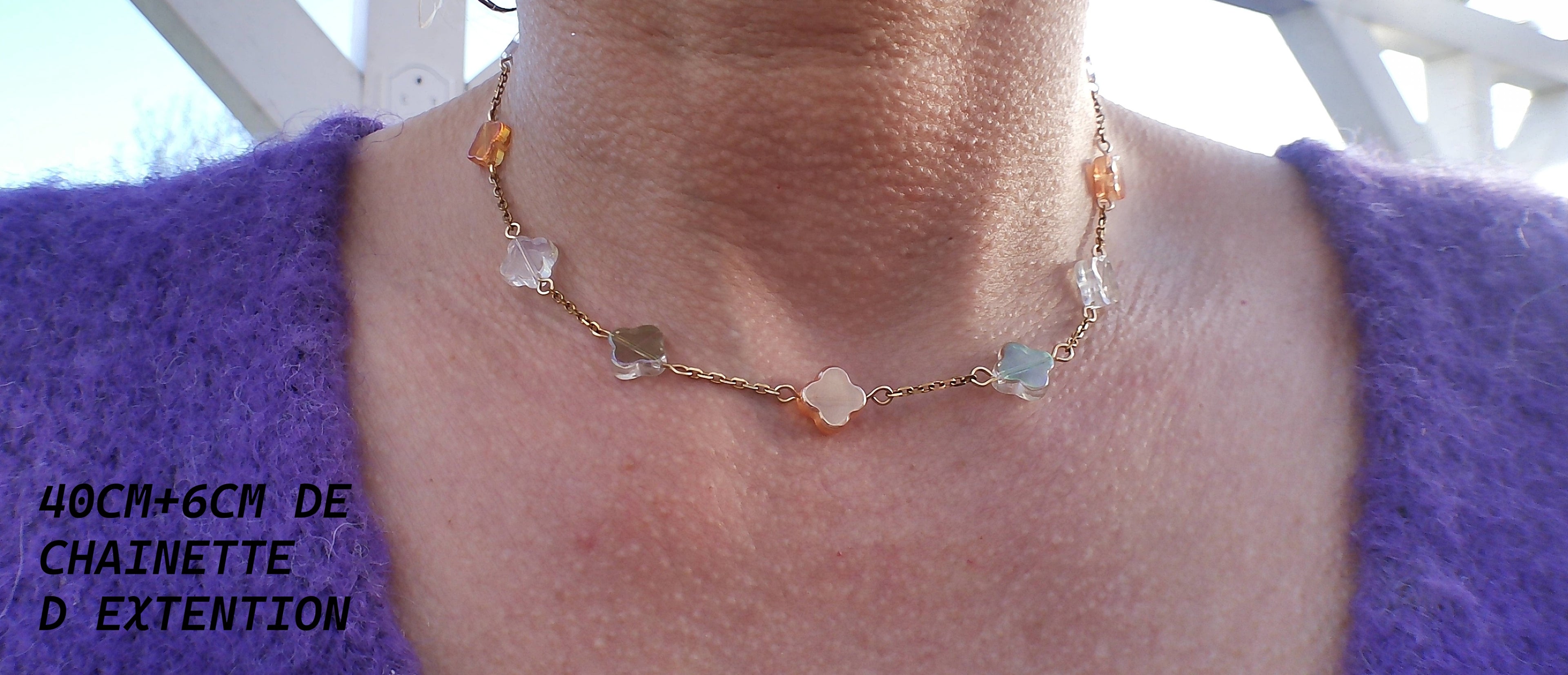 Collier Trèfle Élégant - Pièce Unique - Acier Inoxydable Doré