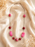 Collier Élégance Rosée – Perles & Acier Inoxydable