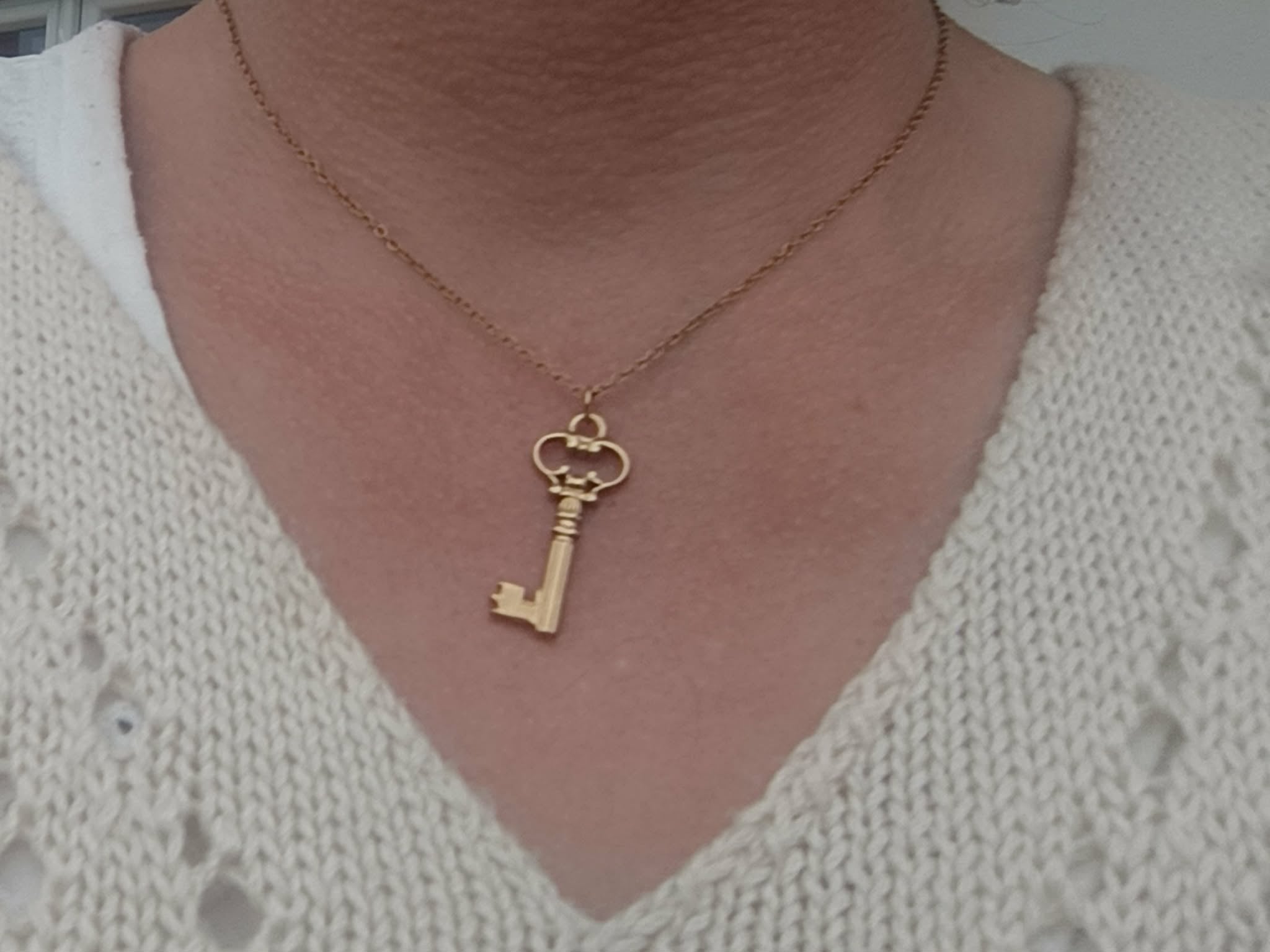 Collier Pendentif Clé en Acier Inoxydable – Pièce Unique Artisanale