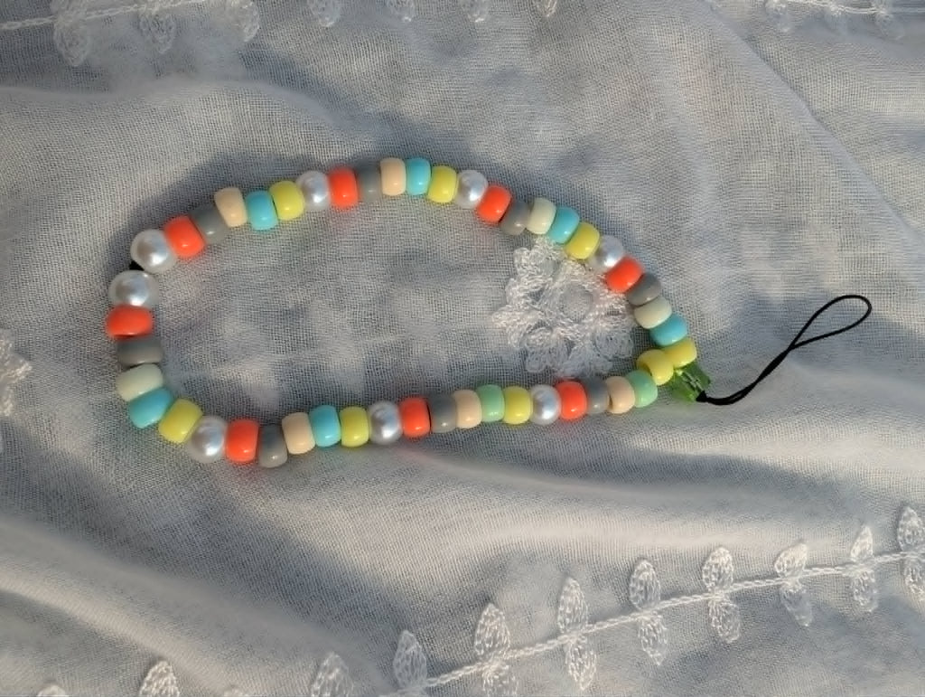 Bracelet Dragonne Dégradé Multicolore – Téléphone & Sac | Bijou Artisanal