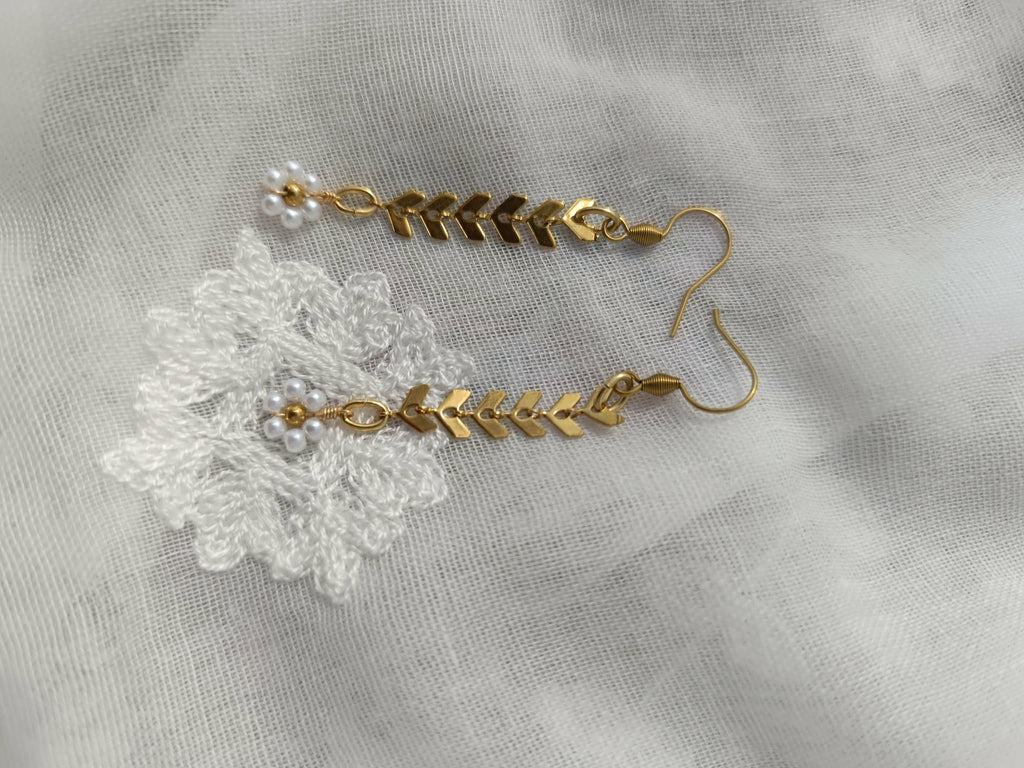 Boucles d'oreilles Feuillage Doré