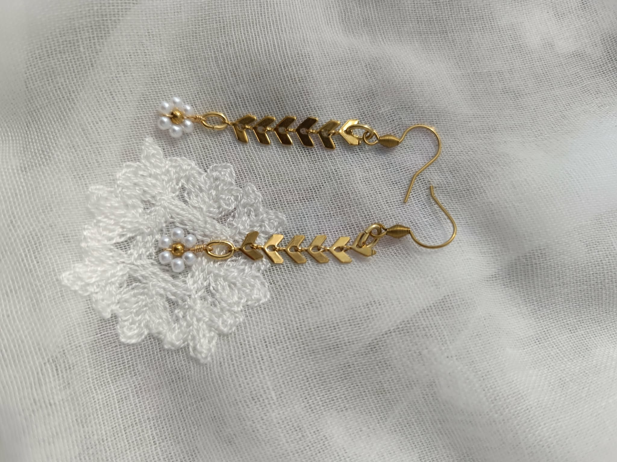Boucles d'oreilles Feuillage Doré