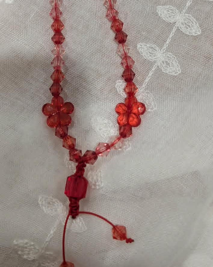Bracelet Dragonne Rouge Papillon – Téléphone & Sac | Bijou Artisanal