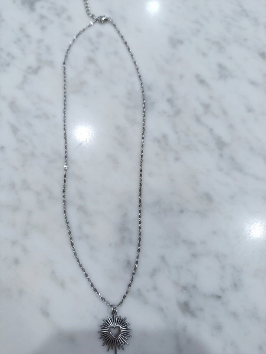 Collier Cœur Argenté